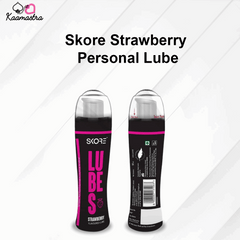 Skore Strawberry personal lube packaging on a white background