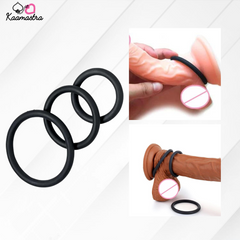 Kaamastra Black Silicone Tricyclic Penis Ring