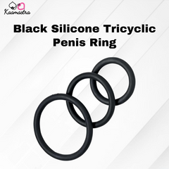 Kaamastra Black Silicone Tricyclic Penis Ring