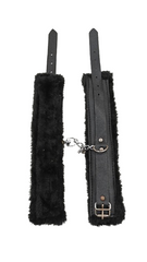 Kaamastra Black Handcuffs with Soft Fur Lining for Couples