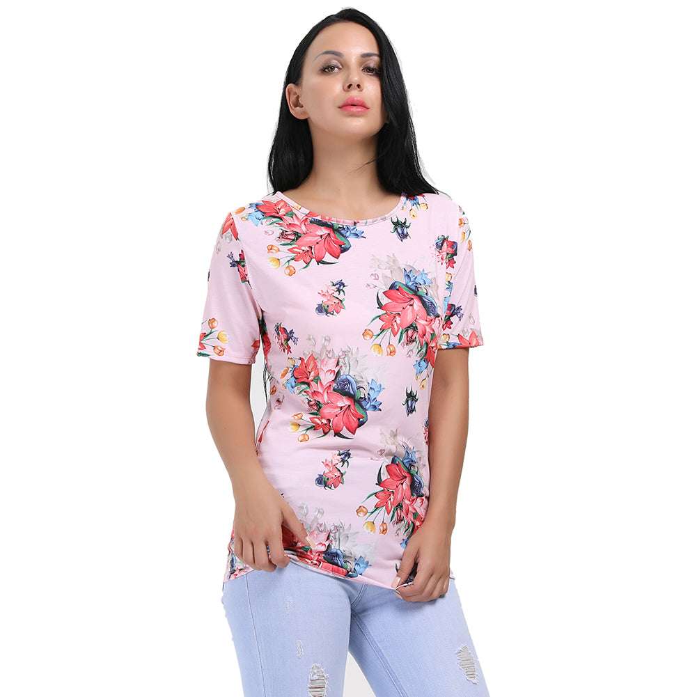 Regular Sleeve Floral Print Women's Top