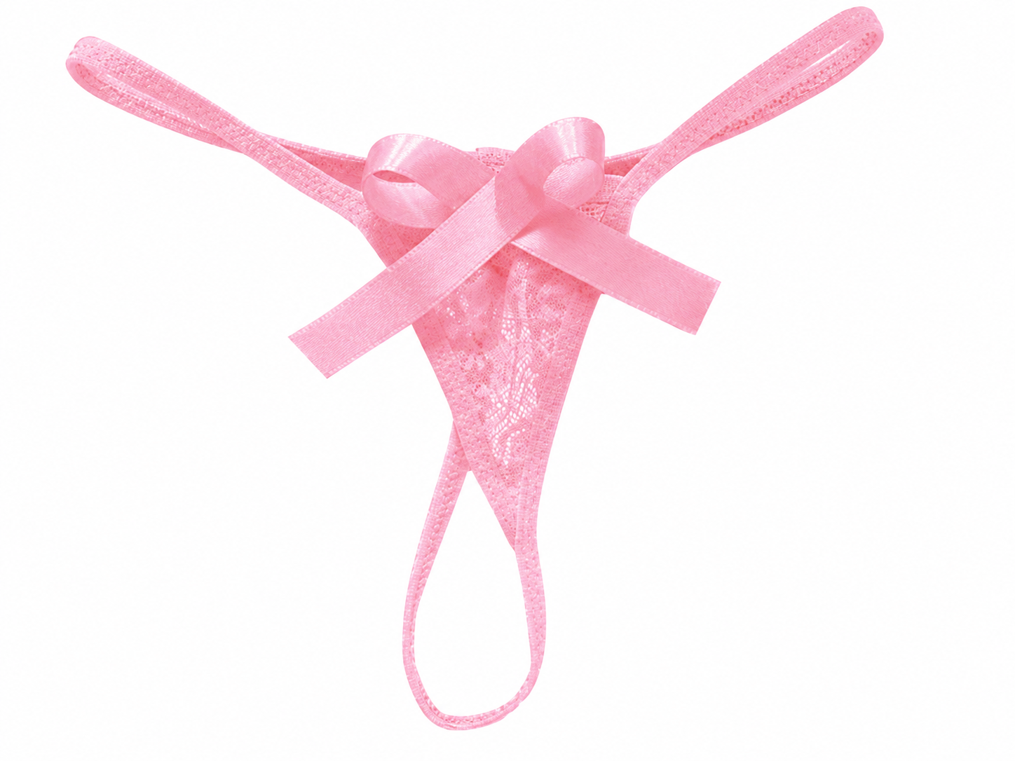 Kaamastra Ribbon Thong for Women - Pink