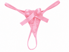Kaamastra Ribbon Thong for Women - Pink