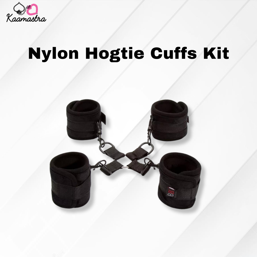 Cross buckle hogtie set for BDSM play on Kaamastra