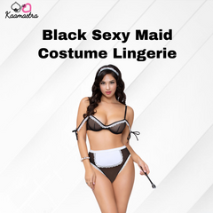 Kaamastra Black Sexy Maid Costume Lingerie