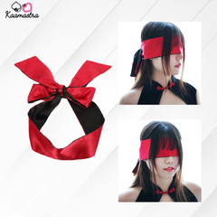 Red & Black Blind Fold for BDSM Bondage Play