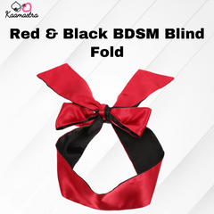 Red & Black Blind Fold for BDSM Bondage Play