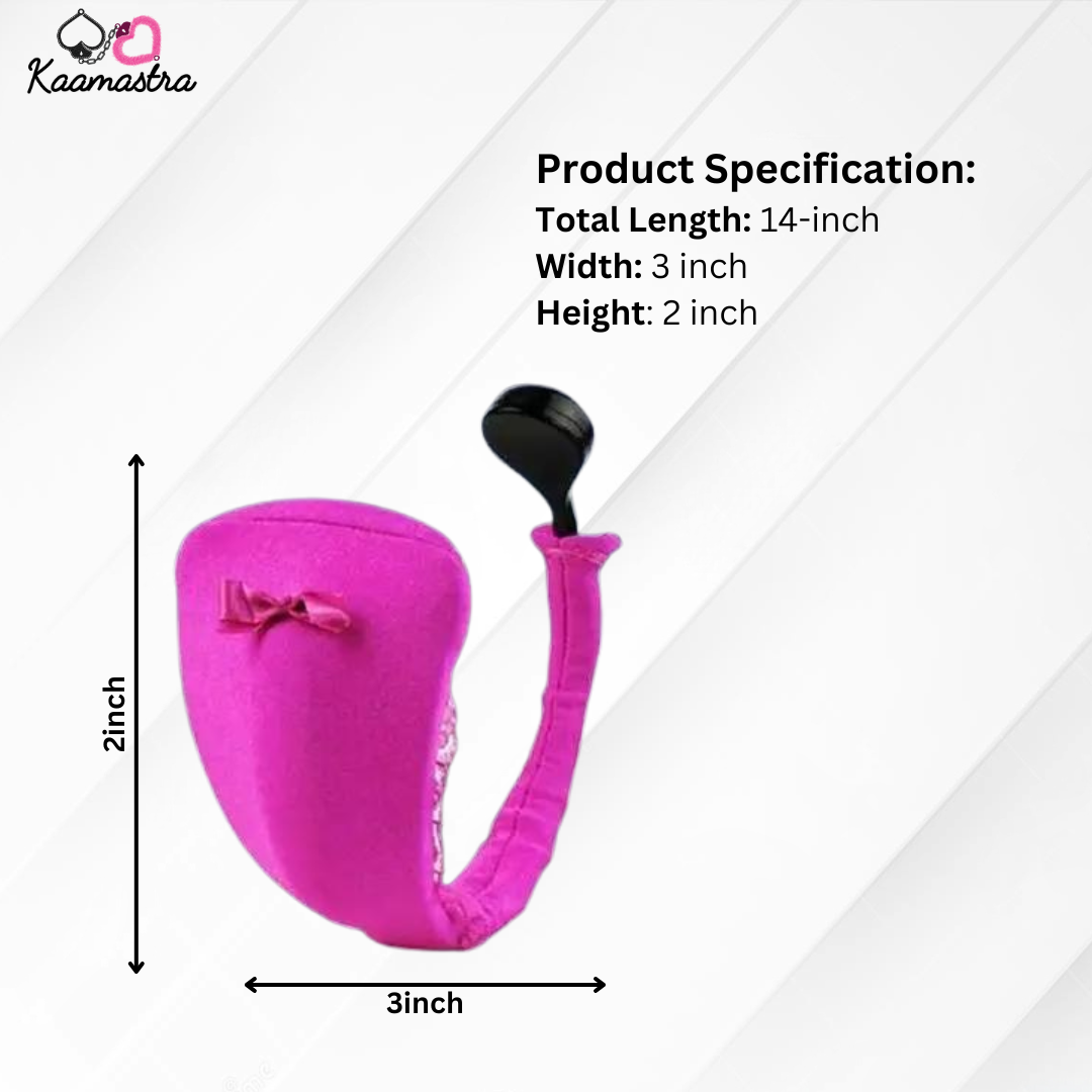 Product specs: 14-inch C-string panty vibrator with remote control – Kaamastra