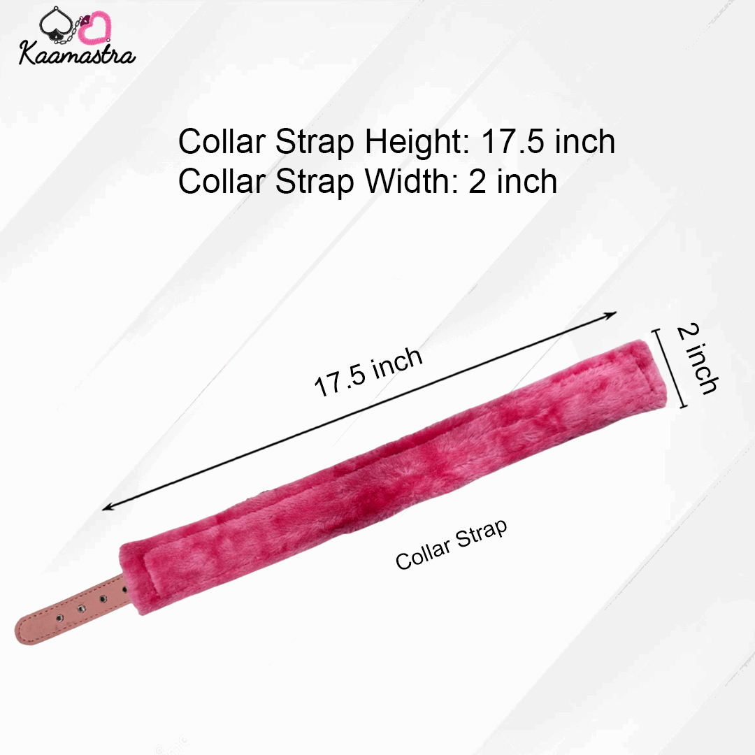 BDSM collar strap (17.5 x 2 inches) for dominance and control in roleplay