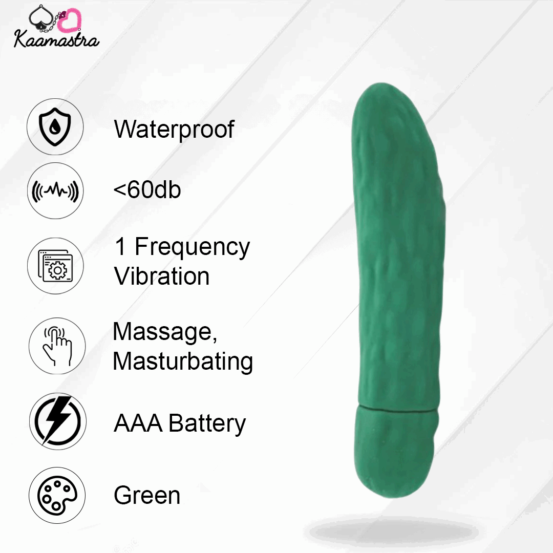 Buy Kaamastra's Cucumber Vibrator Waterproof & Quiet | Realistic Toy Buy Kaamastra's Cucumber Vibrator Waterproof & Quiet | Realistic Toy