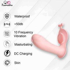 Waterproof rabbit vibrator with 10 speeds and <50db quiet operation
