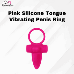 Kaamastra Pink Tongue Vibrating Penis Ring – Silicone Pleasure Toy