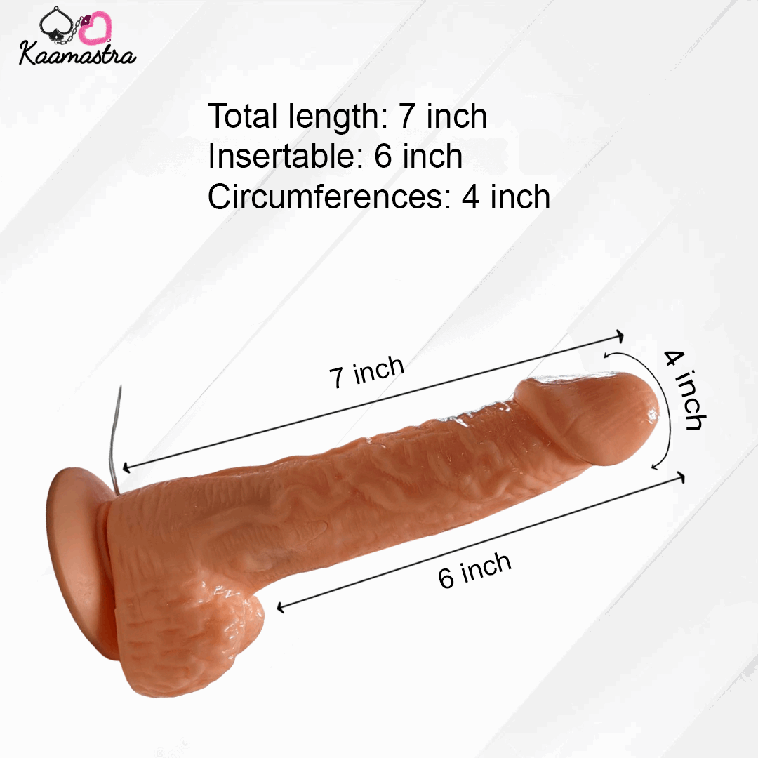 Vibrating suction dildo