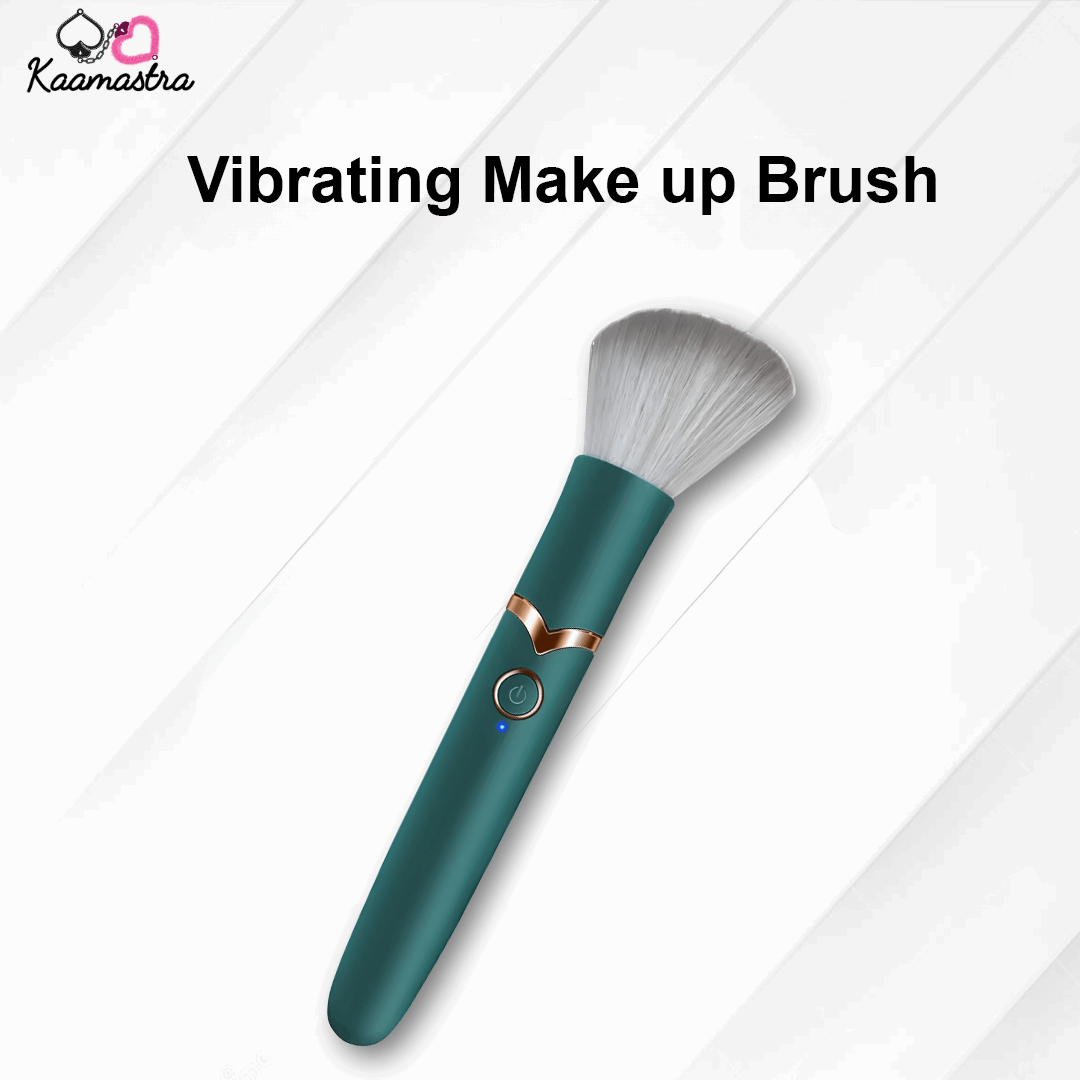 The Kaamastra vibrating makeup brush, showing its realistic and discreet design