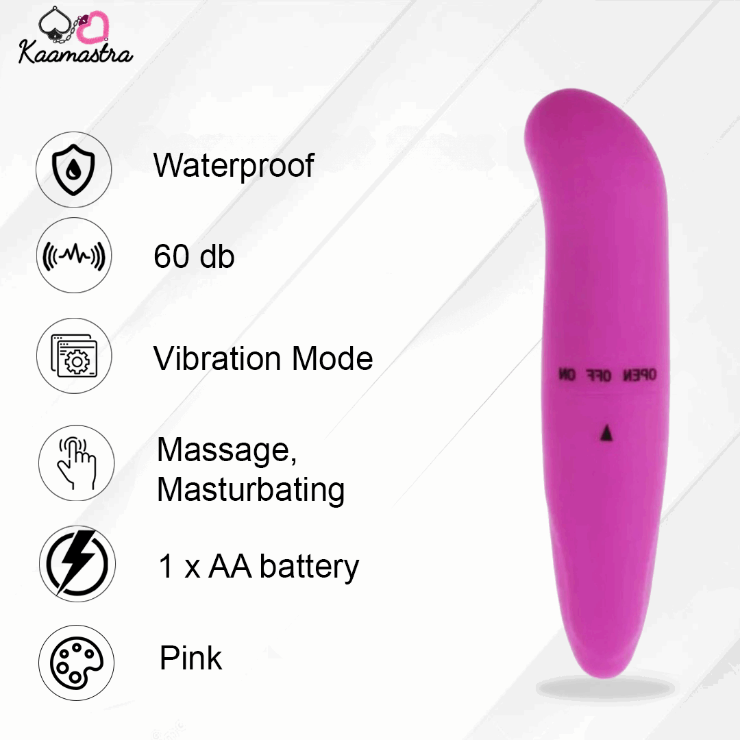 Pink Dolphin G Spot Vibrator - Waterproof, 60 dB, vibration mode, powered by AA battery