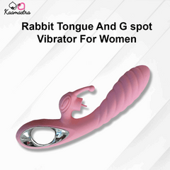 Kaamastra Dual Rabbit Vibrator - Clitoral Tongue & G-Spot Stimulator for Women