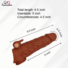 Kaamastra Silicone Brown Penis Sleeve and Extension
