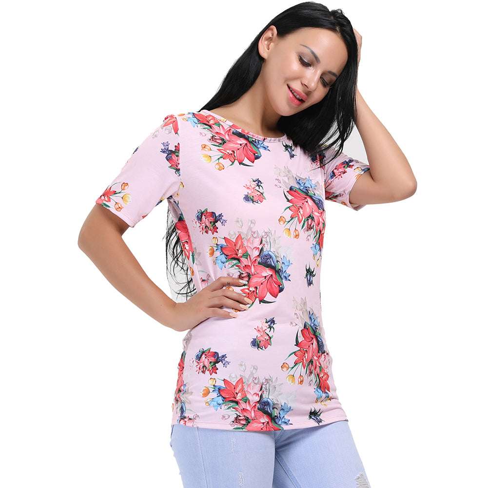 Sleeve Floral Print Women's Top