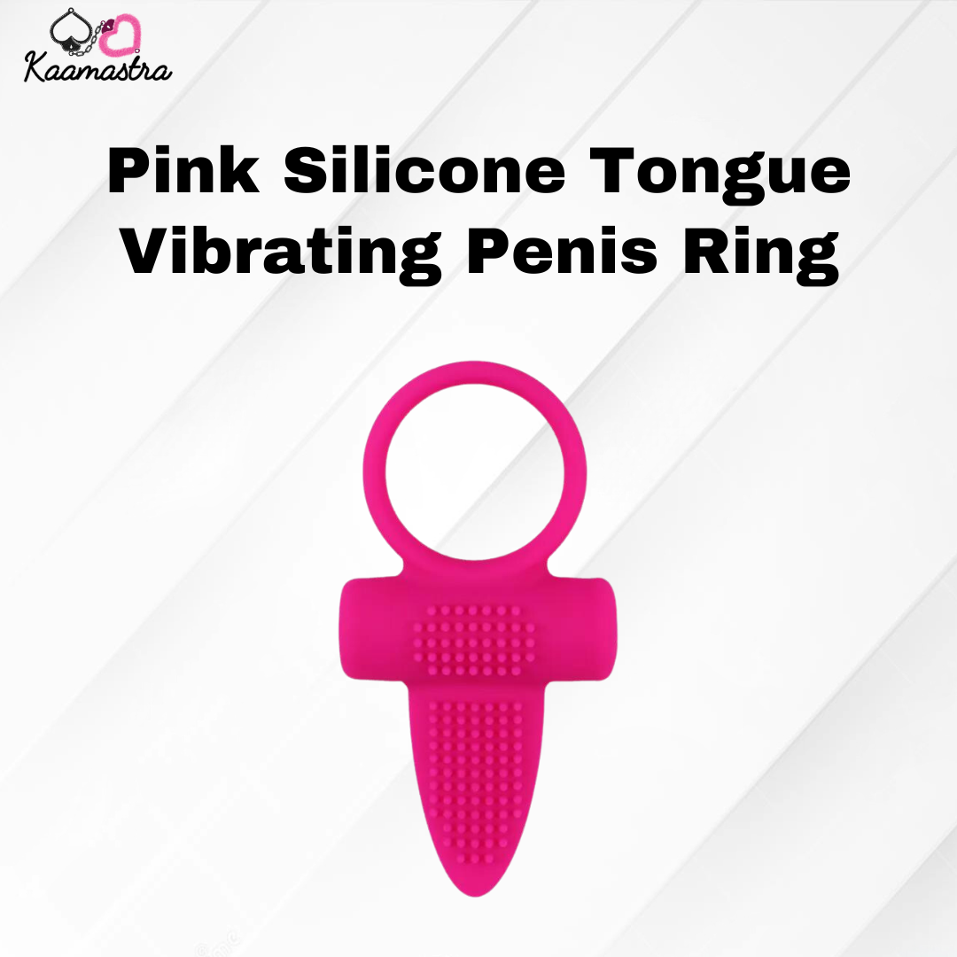 Kaamastra Pink Tongue Vibrating Penis Ring – Silicone Pleasure Toy