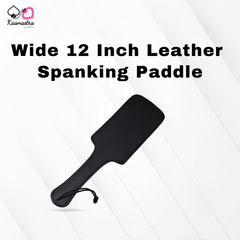 Detailed View of 12.5 Inch Leather Spanking Paddle - Perfect for Impact Play