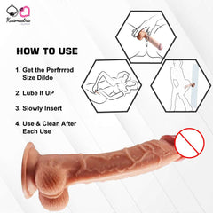 Silicon suction dildo
