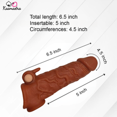 Kaamastra Silicone Brown Penis Sleeve and Extension