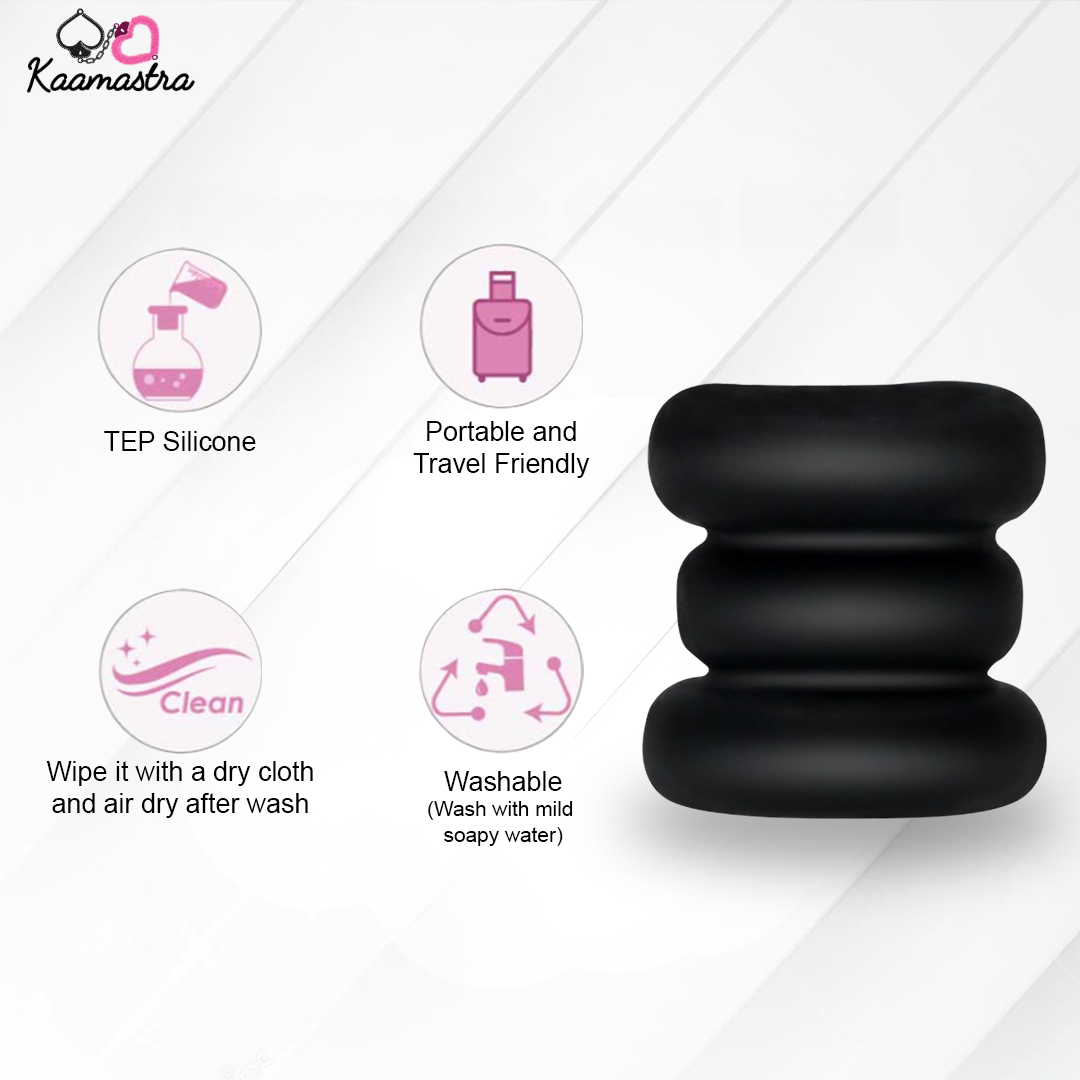 Kaamastra TEP silicone masturbation sleeve – portable, travel-friendly, and easy to clean