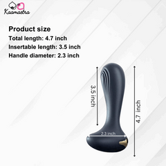 Kaamastra Vibrating Plug Dimensions – 3.5-inch insertable length, 2.3-inch handle