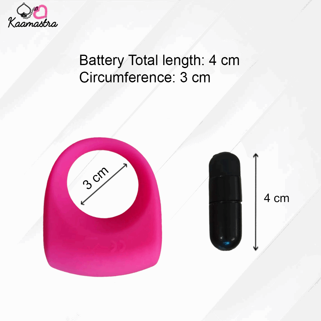 Size: 4cm vibrating cock ring with 3cm circumference - stretchable silicone
