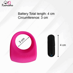 Size: 4cm vibrating cock ring with 3cm circumference - stretchable silicone