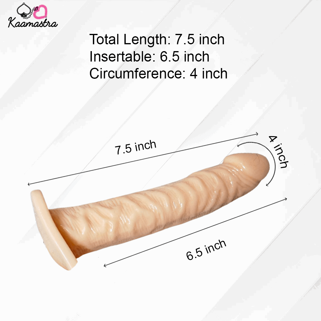 Measurement chart of a product with dimensions labeled, featuring the brand 'Kaamastra'.