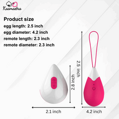 Vibrating egg dimensions: 6cm length, 3.5cm width