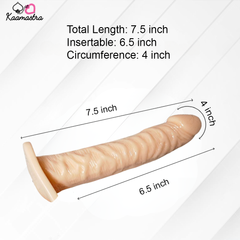 Measurement chart of a product with dimensions labeled, featuring the brand 'Kaamastra'.