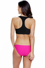 Kaamastra Black and Pink Boho Tribal Print Bikini Set