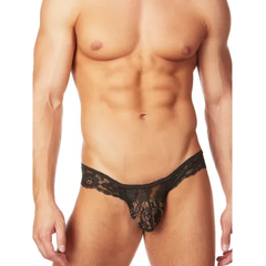 Kaamastra Black Floral Lacy Penis brief for Men