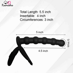 Kaamastra's Penis Ring With Anal Beads