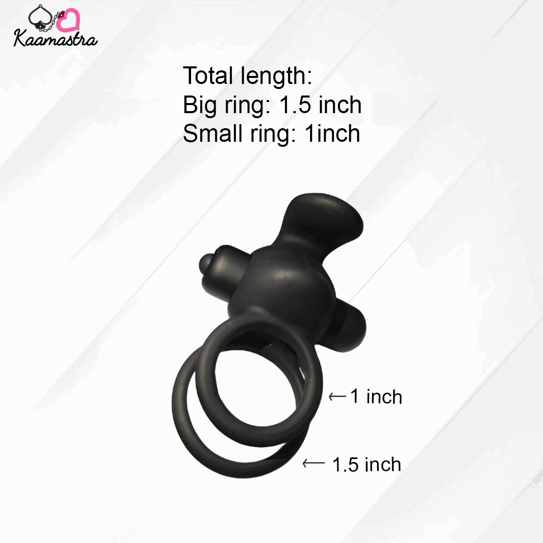 Kaamastra Vibrating Penis Ring-Black