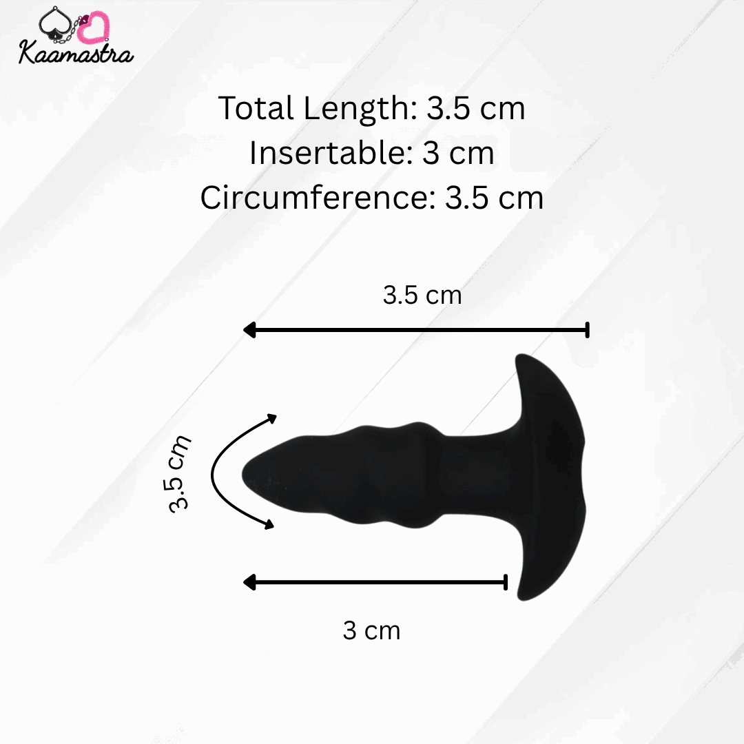 Measurement chart for a product with dimensions labeled on a white background.