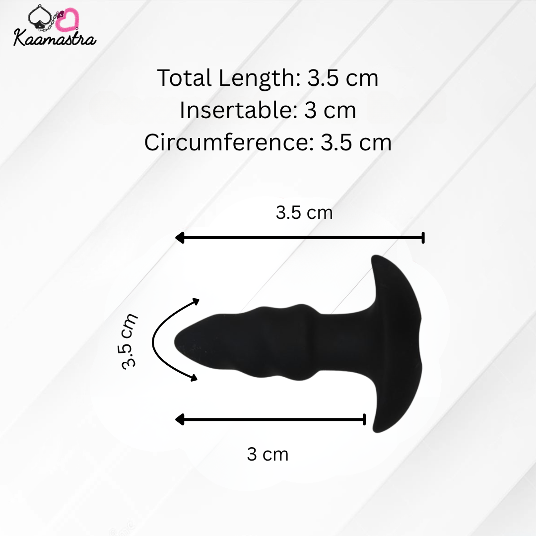 Measurement chart for a product with dimensions labeled on a white background.