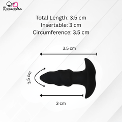 Measurement chart for a product with dimensions labeled on a white background.