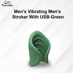 Green men's stroker with USB on a white background, branded as Kaamastra.
