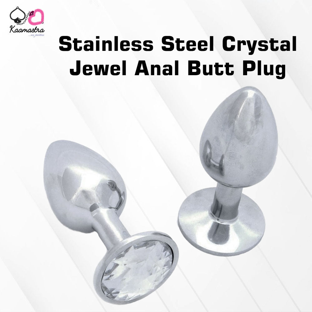 Kaamastra Stainless Steel Crystal Jewel Anal Butt Plug