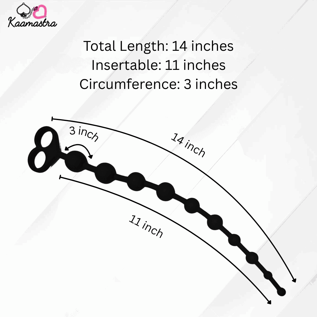 Measurement chart for a product with dimensions labeled, featuring the brand 'Kaamastra'.
