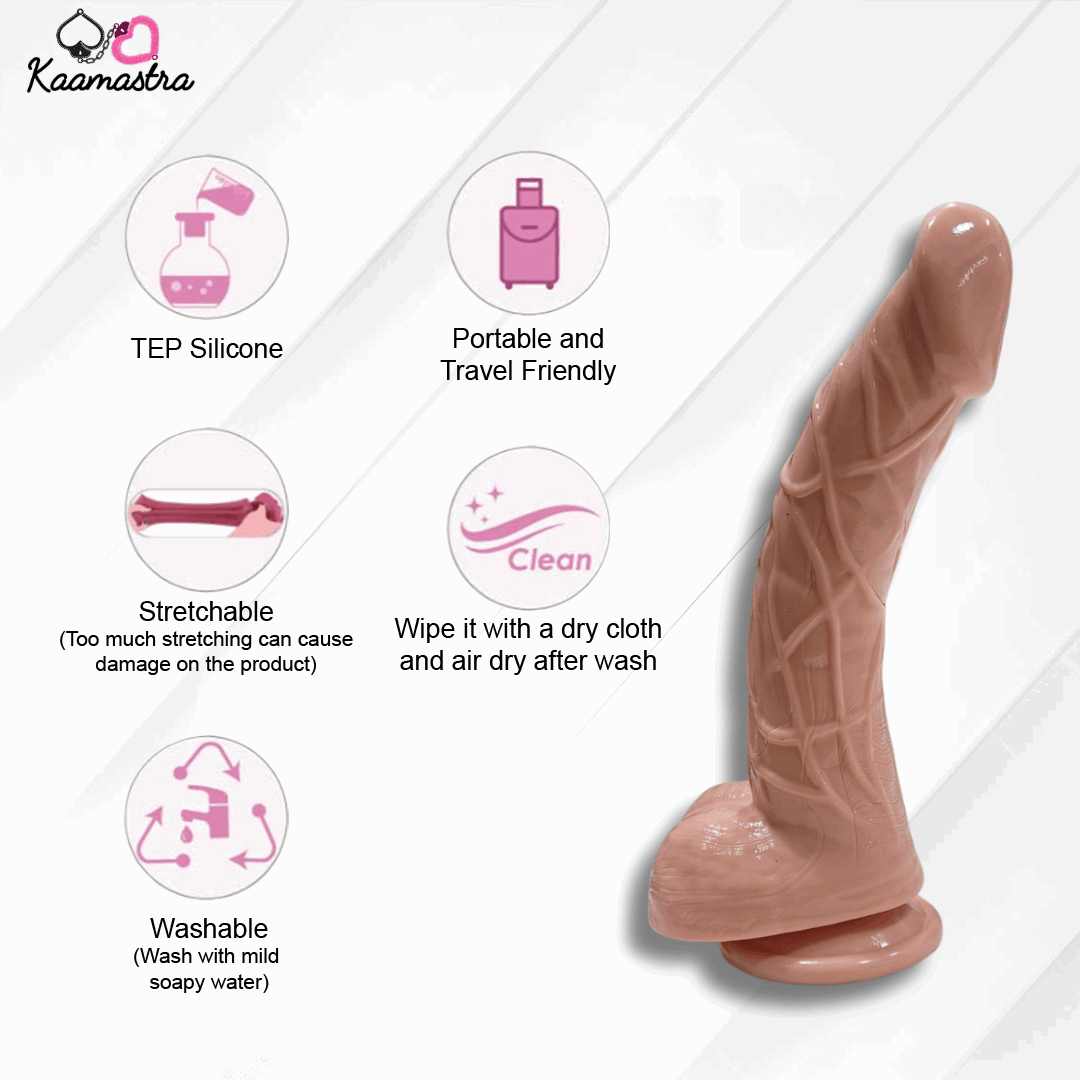 Product with features listed on a white background