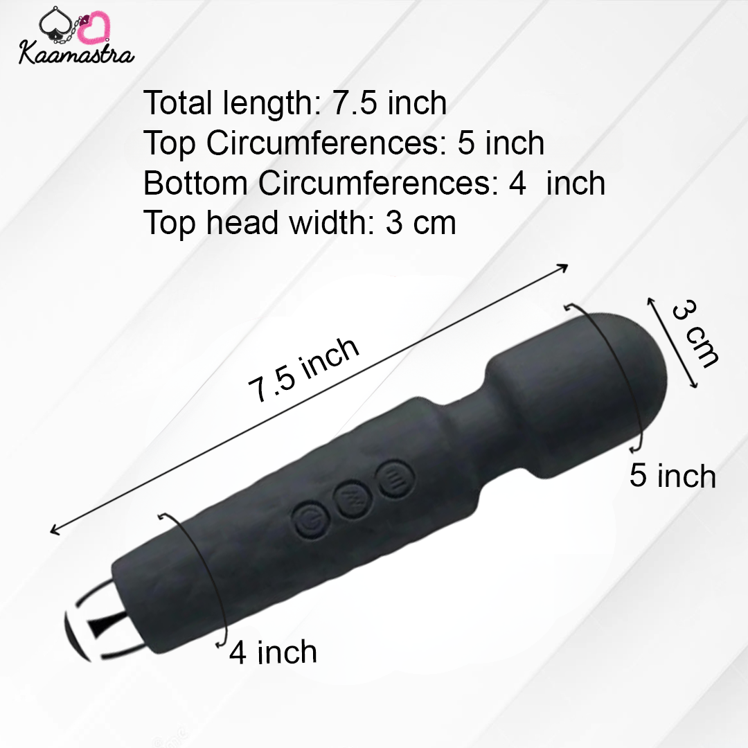 Kaamastra Black Wand Massager and Vibrator For Women