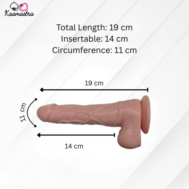 Measurement chart for a product with dimensions labeled, featuring the brand 'Kaamastra'.