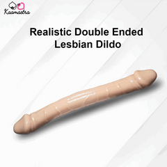 Kaamastra Realistic Double Ended Silicone Lesbian Dildo-Skin Color