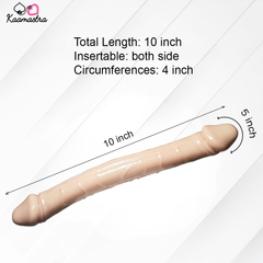 Kaamastra Realistic Double Ended Silicone Lesbian Dildo-Skin Color