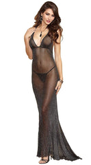 Kaamastra Black Sheer Mesh Babydoll Lingerie