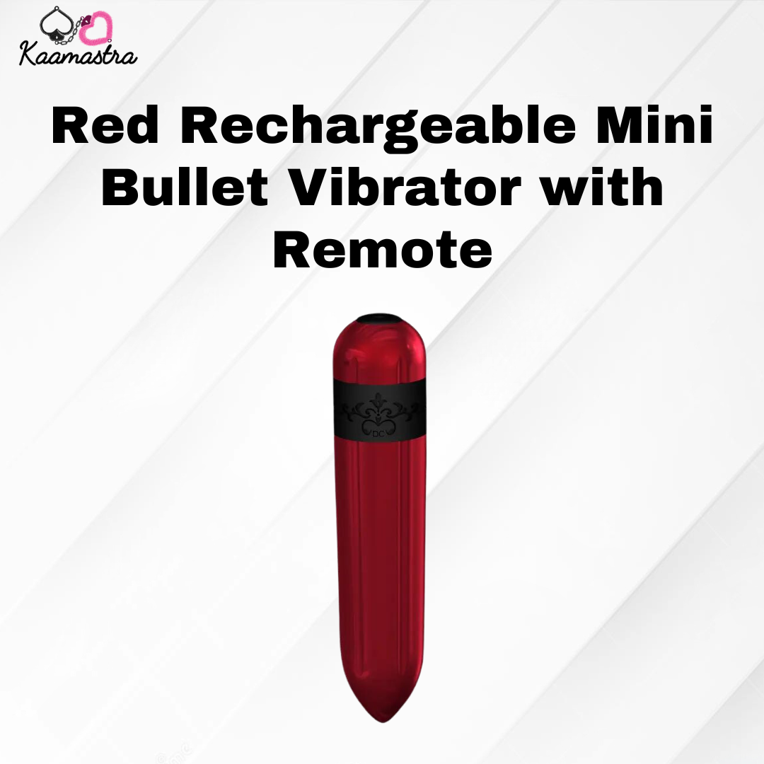 Kaamastra Red Rechargable Mini Bullet Vibrator with Remote